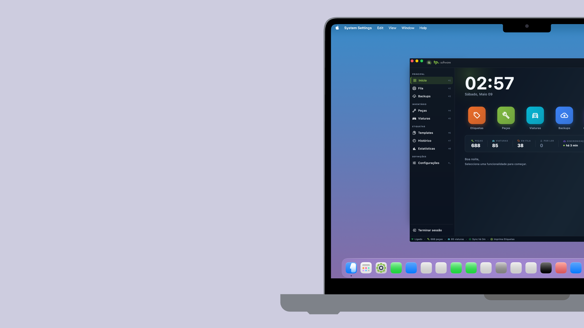 TP Software Desktop em macOS